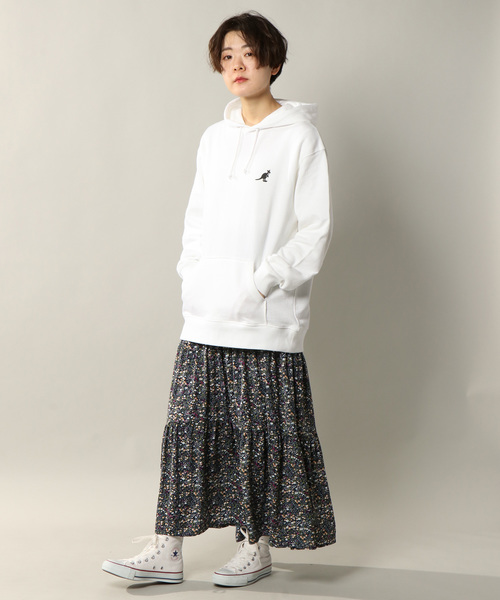 KANGOL（カンゴール）の「【KANGOL】カンゴール 裏毛フーディー（パーカー・レディース・ブラック/オフホワイト・LL/M/L）」の13枚目の写真