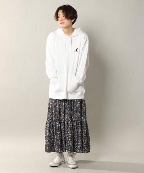 KANGOL（カンゴール）の「【KANGOL】カンゴール 裏毛フーディー（パーカー・レディース・ブラック/オフホワイト・LL/M/L）」の12枚目の写真