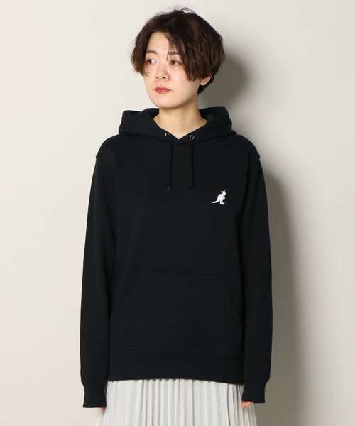 KANGOL（カンゴール）の「【KANGOL】カンゴール 裏毛フーディー（パーカー・レディース・ブラック/オフホワイト・LL/M/L）」の9枚目の写真