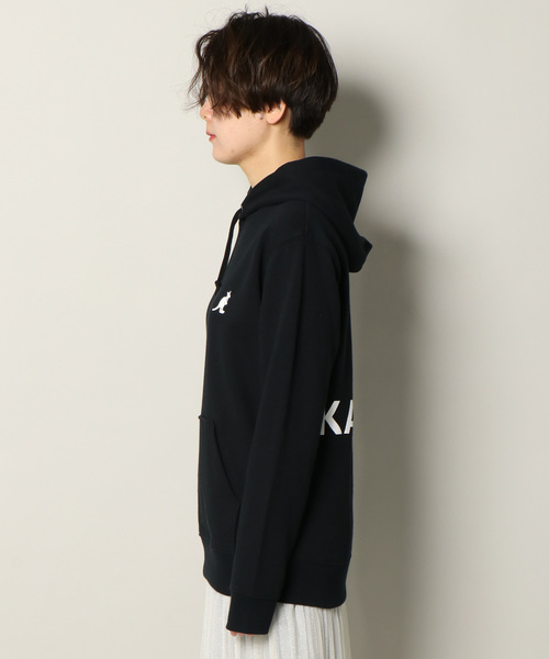 KANGOL（カンゴール）の「【KANGOL】カンゴール 裏毛フーディー（パーカー・レディース・ブラック/オフホワイト・LL/M/L）」の8枚目の写真