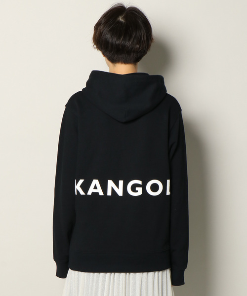 KANGOL（カンゴール）の「【KANGOL】カンゴール 裏毛フーディー（パーカー・レディース・ブラック/オフホワイト・LL/M/L）」の7枚目の写真