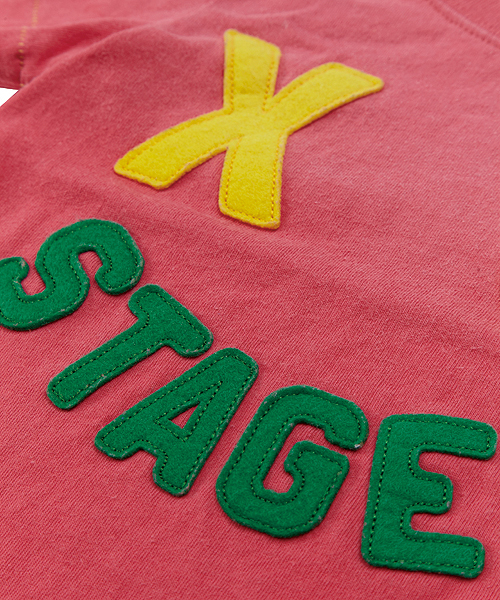 X-girl Stages(エックスガールステージス)の「S/S TEE “SMILE & BE HAPPY ” (4T~7T)(Tシャツ/カットソー・キッズ・ホワイト/チャコール/レッド・4T/7T/5T/6T)」の6枚目の写真
