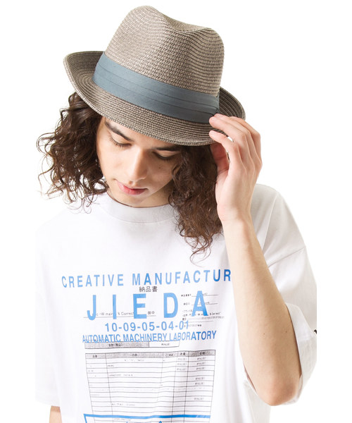 QUEENHEAD（クイーンヘッド）の「折り畳めるストロートハット（ハット・レディース・ライトブルー/ブラック/ブラウン/カーキ/グレー系その他/ナチュラル/グリーン系その他/サーモンピンク/グレー系その他2・X-LARGE/XX-LARGE/FREE）」の3枚目の写真