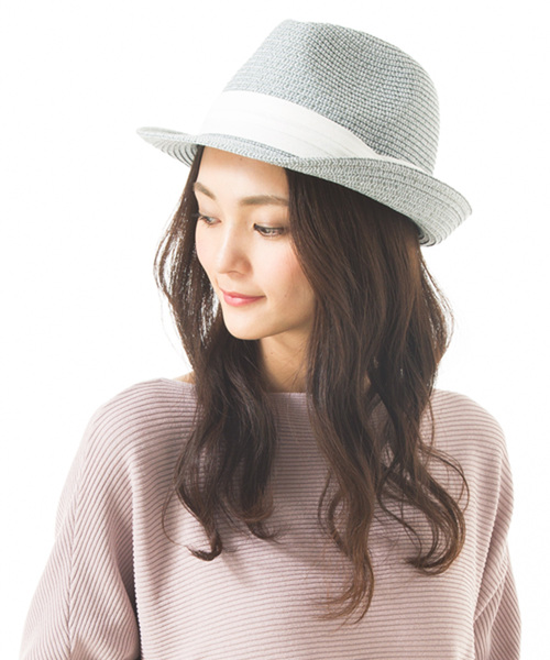 QUEENHEAD（クイーンヘッド）の「折り畳めるストロートハット（ハット・レディース・ライトブルー/ブラック/ブラウン/カーキ/グレー系その他/ナチュラル/グリーン系その他/サーモンピンク/グレー系その他2・X-LARGE/XX-LARGE/FREE）」の8枚目の写真