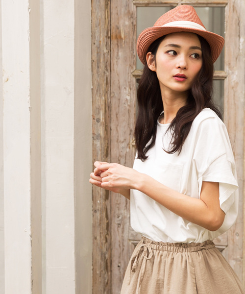 QUEENHEAD（クイーンヘッド）の「折り畳めるストロートハット（ハット・レディース・ライトブルー/ブラック/ブラウン/カーキ/グレー系その他/ナチュラル/グリーン系その他/サーモンピンク/グレー系その他2・X-LARGE/XX-LARGE/FREE）」の22枚目の写真