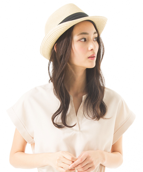 QUEENHEAD（クイーンヘッド）の「折り畳めるストロートハット（ハット・レディース・ライトブルー/ブラック/ブラウン/カーキ/グレー系その他/ナチュラル/グリーン系その他/サーモンピンク/グレー系その他2・X-LARGE/XX-LARGE/FREE）」の17枚目の写真