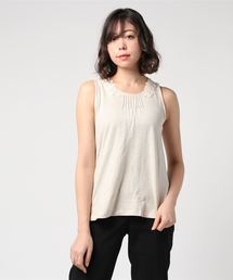 Samansa Mos2 | パーツレースノースリーブカットソー(Tシャツ/カットソー)