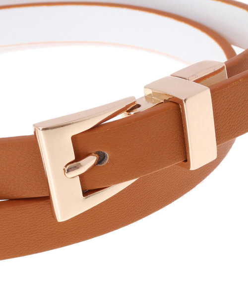 The Virgnia（ザ ヴァージニア）の「リバーシブル細ベルト（ベルト・レディース・ブラック/キャメル・FREE）」の3枚目の写真