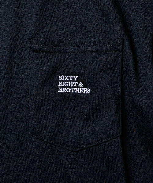 68&brothers(シックスティエイトアンドブラザーズ)の「Pocket Tee w/emb(Tシャツ/カットソー・メンズ・ホワイト/ブラック/オレンジ・MEDIUM/LARGE/X-LARGE)」の7枚目の写真