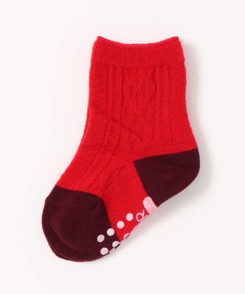 MR（まる）の「[9-24cm]ケーブル編みソックス（ソックス/靴下・キッズ・ネイビー/レッド/ブルー・SS/S/M/L/XXS）」の3枚目の写真