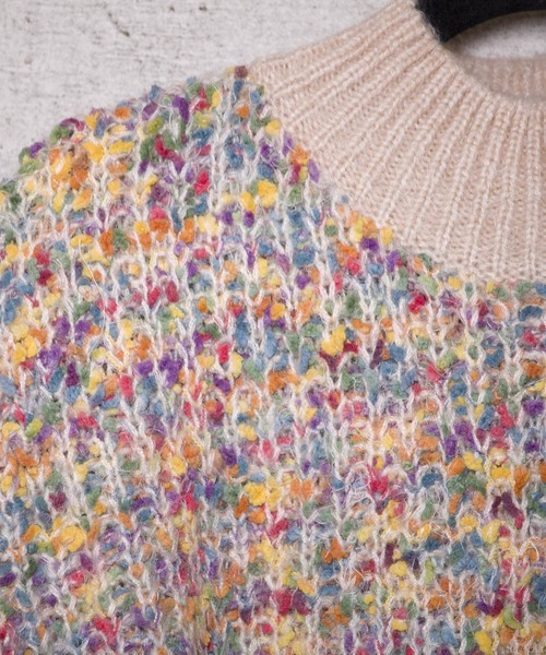 Jewelobe（ジュエローブ）の「カラフルネップヤーンプルオーバー