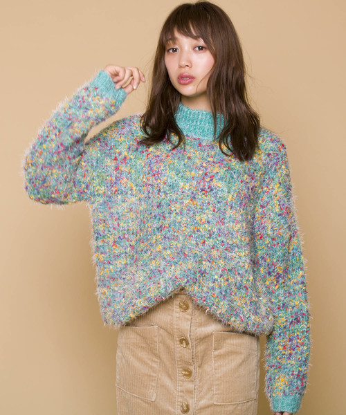 Jewelobe（ジュエローブ）の「カラフルネップヤーンプルオーバー