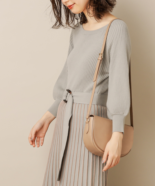 natural couture（ナチュラルクチュール）の「ハーフムーンフラップショルダー（ショルダーバッグ・レディース・ブラック/ベージュ/ピンク・FREE）」の5枚目の写真