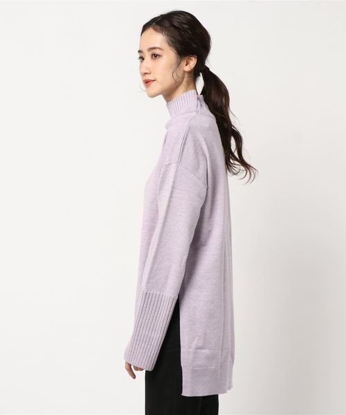 DouDou（ドゥドゥ）の「タートルプルオーバー（ニット/セーター・レディース・オフホワイト/ベージュ/バイオレット・FREE）」の5枚目の写真