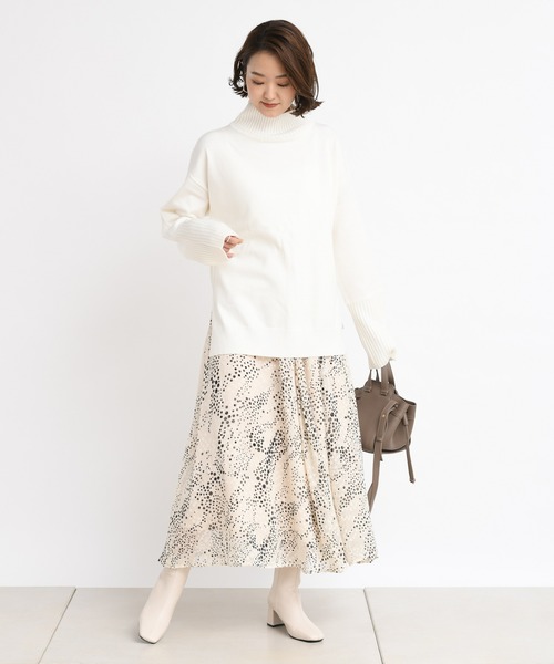 DouDou（ドゥドゥ）の「タートルプルオーバー（ニット/セーター・レディース・オフホワイト/ベージュ/バイオレット・FREE）」の17枚目の写真