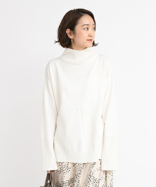 DouDou（ドゥドゥ）の「タートルプルオーバー（ニット/セーター・レディース・オフホワイト/ベージュ/バイオレット・FREE）」の15枚目の写真