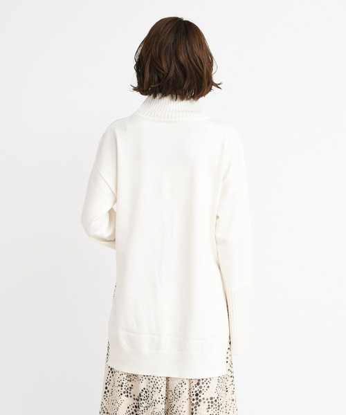 DouDou（ドゥドゥ）の「タートルプルオーバー（ニット/セーター・レディース・オフホワイト/ベージュ/バイオレット・FREE）」の10枚目の写真
