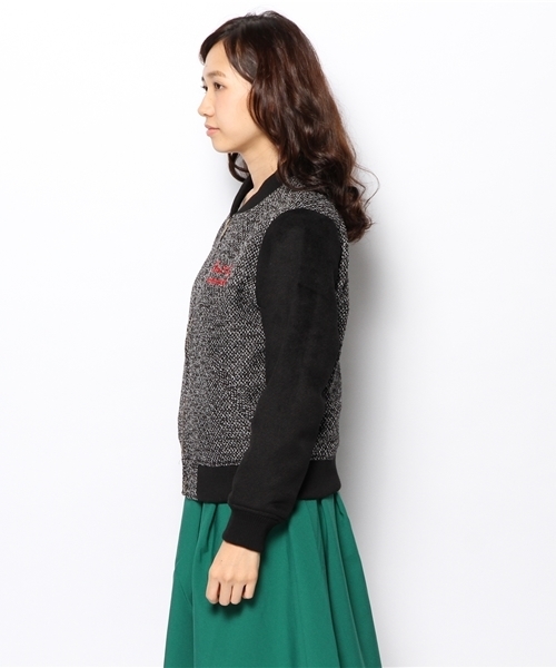 WEGO(ウィゴー)の「WEGO/ツイードブルゾン(ブルゾン・レディース・ブラック/ブルー・FREE)」の10枚目の写真