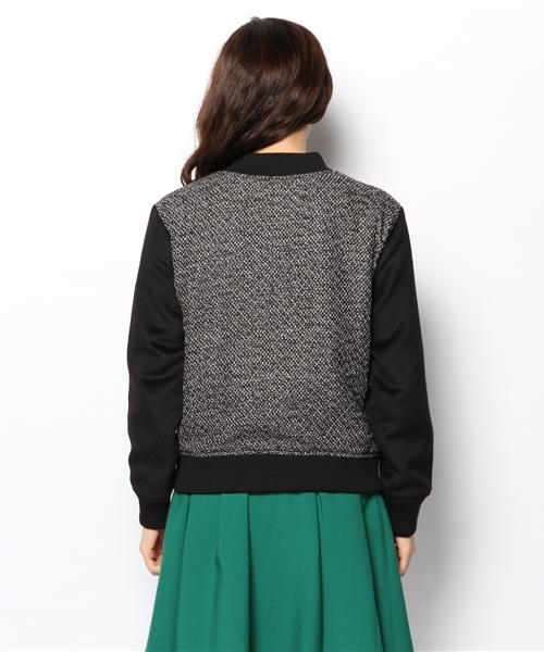 WEGO(ウィゴー)の「WEGO/ツイードブルゾン(ブルゾン・レディース・ブラック/ブルー・FREE)」の11枚目の写真