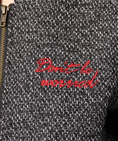 WEGO(ウィゴー)の「WEGO/ツイードブルゾン(ブルゾン・レディース・ブラック/ブルー・FREE)」の7枚目の写真