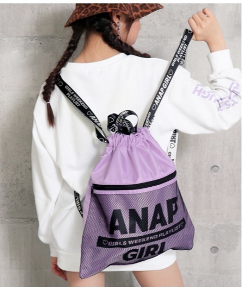 ロゴテープ2wayナップサック バックパック リュック Anap Girl