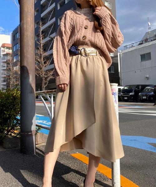 one way（ワンウェイ）の「ループヤーン透かし編みカーデ（カーディガン/ボレロ・レディース・ライトピンク/ホワイト/ベージュ/ライトグリーン・M）」の10枚目の写真