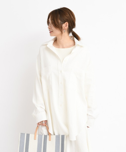 DouDou(ドゥドゥ)の「セットアップシャツ(シャツ/ブラウス・レディース・オフホワイト/ブルー系その他/グリーン系その他・FREE)」の20枚目の写真