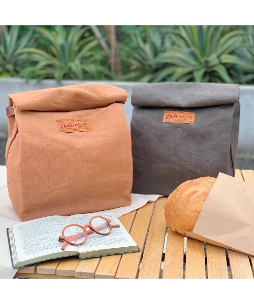 DULTON（ダルトン）の「WAX CANVAS LUNCH BAG/キャンバス生地 ランチバッグ（お弁当箱・メンズ・オリーブ/キャメル・FREE）」の9枚目の写真