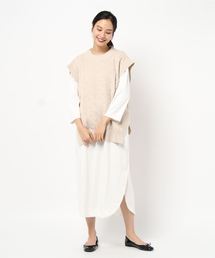 DouDou | ニットベスト/ワンピースセット(ワンピース)