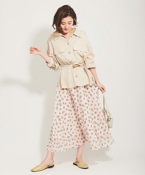 The Virgnia（ザ ヴァージニア）の「オリジナルマーガレット柄スカート（スカート・レディース・ネイビー/ベージュ・38/36）」の4枚目の写真