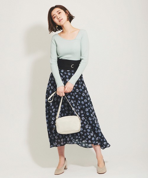 The Virgnia（ザ ヴァージニア）の「オリジナルマーガレット柄スカート（スカート・レディース・ネイビー/ベージュ・38/36）」の6枚目の写真