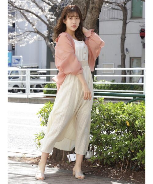 dazzlin（ダズリン）の「シアーサマーオーバーシャツ【シースルーブラウス】（シャツ/ブラウス・レディース・オフホワイト/ベージュ/グリーン/オレンジ・FREE）」の13枚目の写真