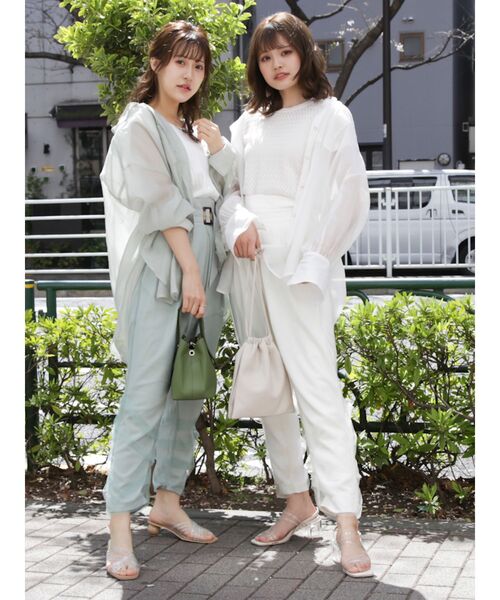 dazzlin（ダズリン）の「シアーサマーオーバーシャツ【シースルーブラウス】（シャツ/ブラウス・レディース・オフホワイト/ベージュ/グリーン/オレンジ・FREE）」の19枚目の写真