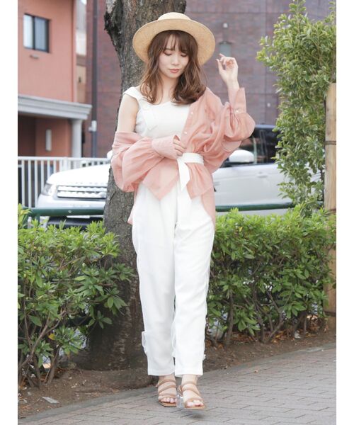 dazzlin（ダズリン）の「シアーサマーオーバーシャツ【シースルーブラウス】（シャツ/ブラウス・レディース・オフホワイト/ベージュ/グリーン/オレンジ・FREE）」の22枚目の写真