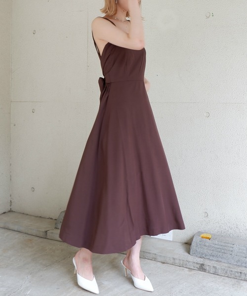 SPIRALGIRL（スパイラルガール）の「２ｗａｙバックリボンワンピース（ワンピース・レディース・ベージュ/ブラウン/カーキ・FREE）」の6枚目の写真