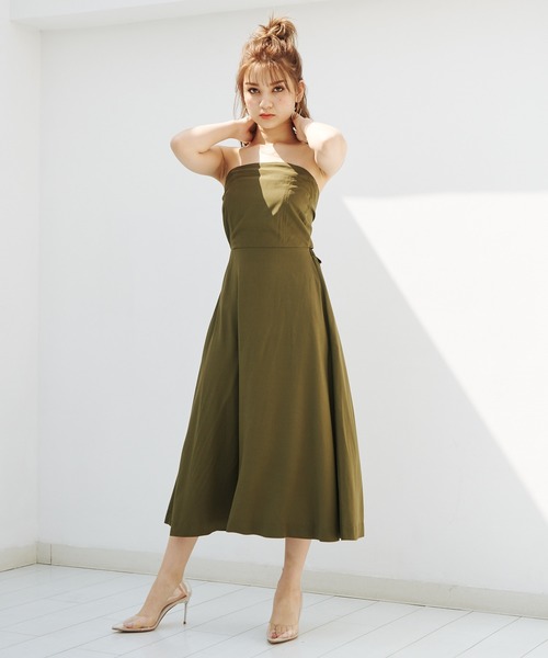 SPIRALGIRL（スパイラルガール）の「２ｗａｙバックリボンワンピース（ワンピース・レディース・ベージュ/ブラウン/カーキ・FREE）」の5枚目の写真