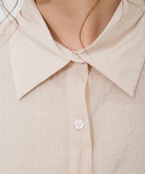 SpRay（スプレイ）の「【WEB限定】シア－サイドスリットロングシャツ（シャツ/ブラウス・レディース・ホワイト/ベージュ/グレー/イエロー・FREE）」の13枚目の写真