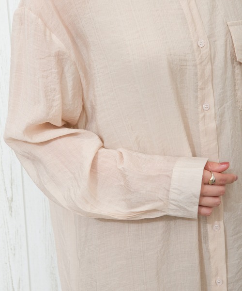 SpRay（スプレイ）の「【WEB限定】シア－サイドスリットロングシャツ（シャツ/ブラウス・レディース・ホワイト/ベージュ/グレー/イエロー・FREE）」の15枚目の写真