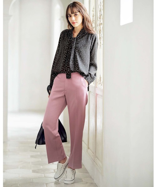 GeeRA(ジーラ)の「ボウタイドットプリントブラウス(シャツ/ブラウス・レディース・オレンジ/ブラック/グリーン・LARGE/MEDIUM/SMALL/X-LARGE/XX-LARGE)」の8枚目の写真