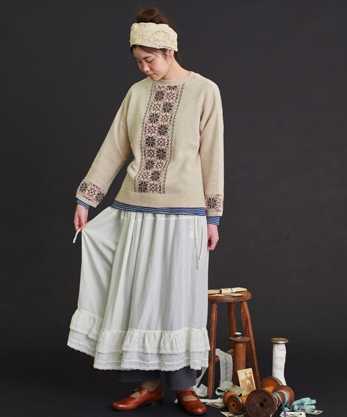 Malle（マル）の「malle コットン/リネン モノグラム刺繍 2WAY