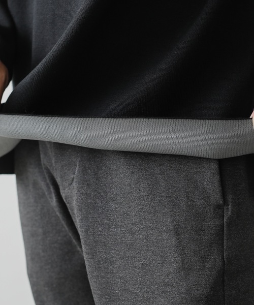 ATTACHMENT（アタッチメント）の「W/Peダブルフェイスニット クルーネックプルオーバー（ニット/セーター・メンズ・ホワイト/ライトブルー/ブラック/グレー/ダークブルー・1/2/3）」の10枚目の写真