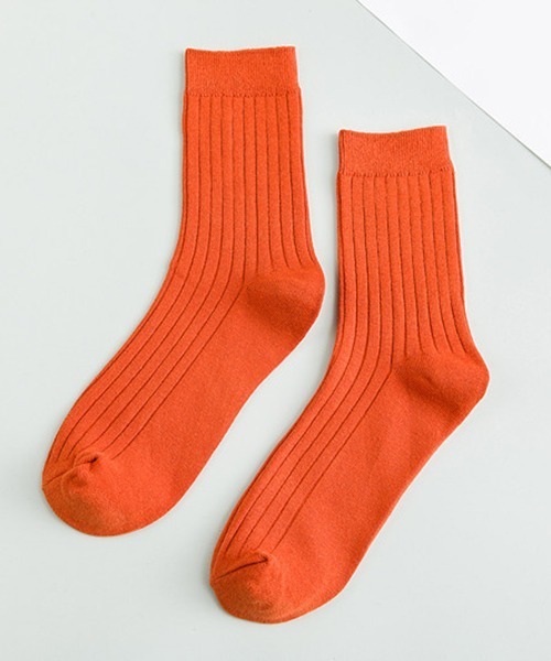 Fun & Daily（ファンアンドデイリー）の「F&D : クラシックカラーソックス（ソックス/靴下・メンズ・イエロー/ブルー/ブラック/グリーン/オレンジ/ホワイト/ライトグレー/ブラウン/ネイビー/チャコールグレー・FREE）」の10枚目の写真