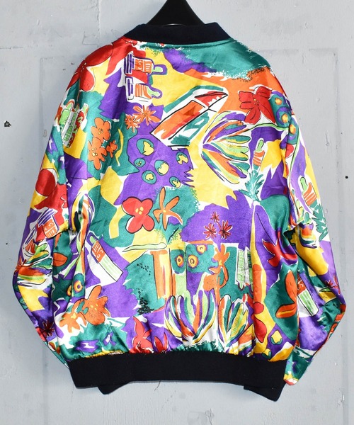 vintage damze シェニール織り ブルゾン 花柄 立体 古着 vintage damze シェニール織り ブルゾン 花柄 立体 古着 vintage damze