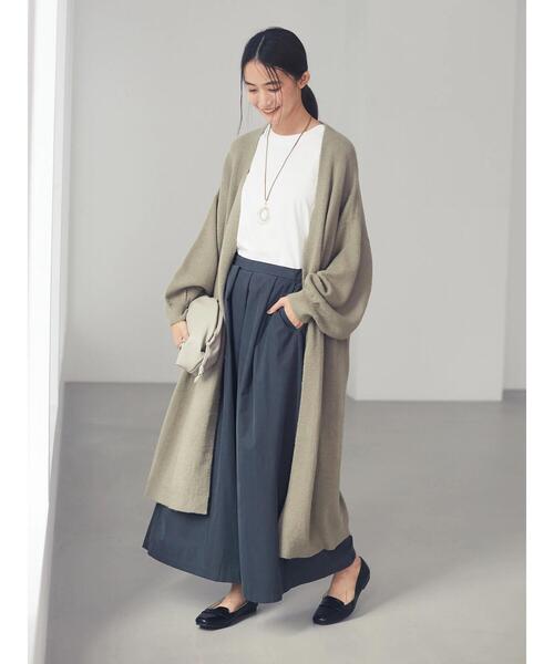 CRAFT STANDARD BOUTIQUE(クラフトスタンダードブティック)の「バルーンスリーブロングニットカーディガン〇*(カーディガン/ボレロ・レディース・グレー/ブラウン/ボルドー・FREE)」の17枚目の写真