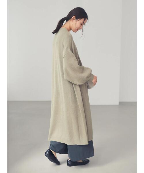 CRAFT STANDARD BOUTIQUE(クラフトスタンダードブティック)の「バルーンスリーブロングニットカーディガン〇*(カーディガン/ボレロ・レディース・グレー/ブラウン/ボルドー・FREE)」の18枚目の写真