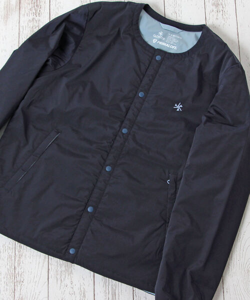 GLOSTER（グロスター）の「【PRIMALOFT / プリマロフト 】インサレーション ノーカラー ジャケット（ブルゾン・メンズ・ブラック/カーキ/ネイビー・L/S/M/XL）」の3枚目の写真