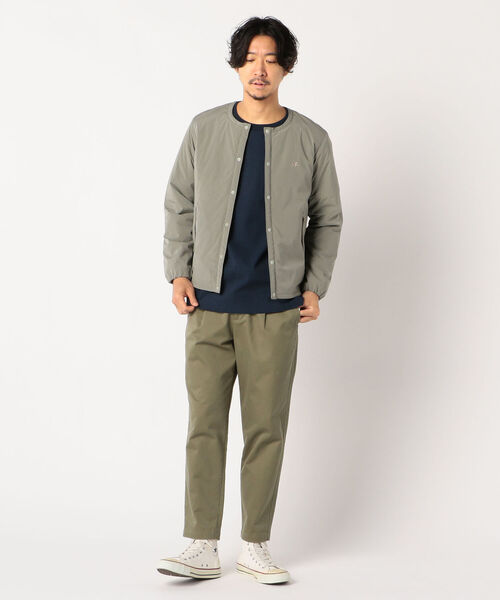 GLOSTER（グロスター）の「【PRIMALOFT / プリマロフト 】インサレーション ノーカラー ジャケット（ブルゾン・メンズ・ブラック/カーキ/ネイビー・L/S/M/XL）」の18枚目の写真