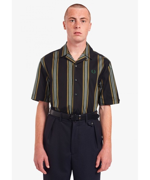 FRED PERRY（フレッドペリー）の「Stripe Revere Collar Shirt（シャツ/ブラウス・メンズ・ブラック・S/M/L/XS）」の5枚目の写真