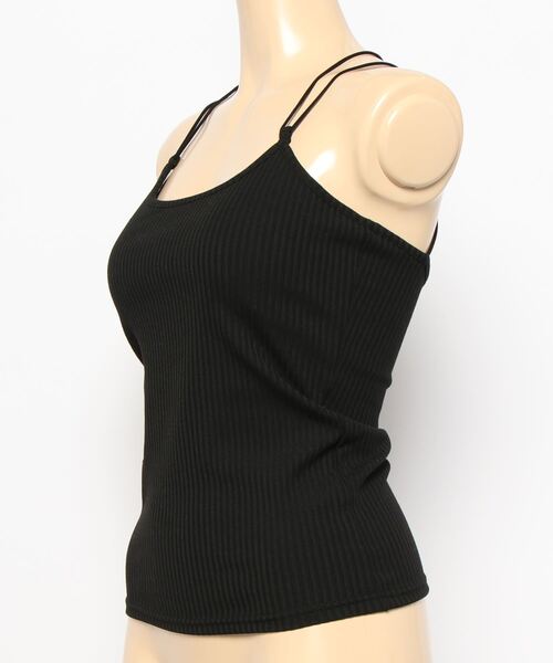 COLONY 2139（コロニートゥーワンスリーナイン）の「【WEB限定】カップ付きテレコバッククロスキャミソール(パット取り外し可)（キャミソール・レディース・ブラック/ベージュ/ブラウン/オフホワイト/モカ・FREE）」の7枚目の写真