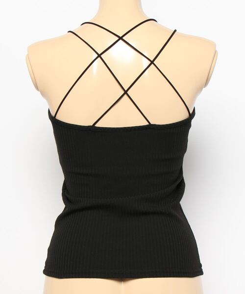 COLONY 2139（コロニートゥーワンスリーナイン）の「【WEB限定】カップ付きテレコバッククロスキャミソール(パット取り外し可)（キャミソール・レディース・ブラック/ベージュ/ブラウン/オフホワイト/モカ・FREE）」の6枚目の写真